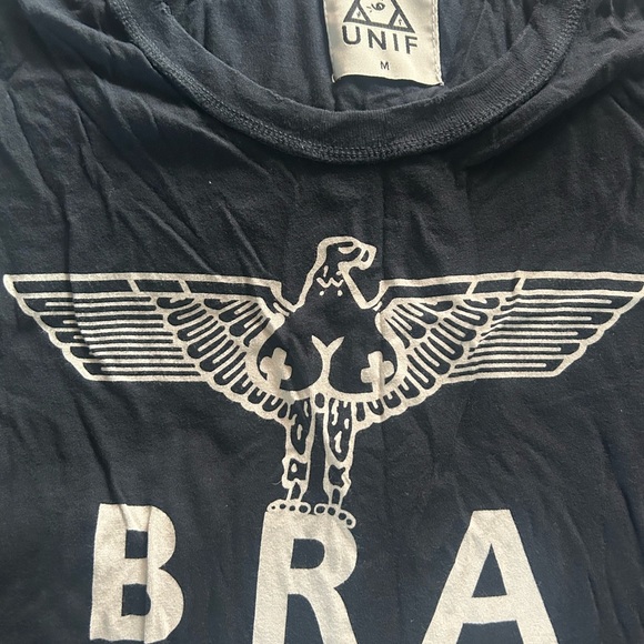UNIF Black Tee with Eagle Graphic - Picture 1 of 2